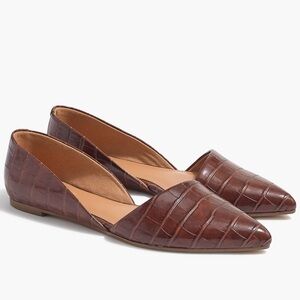 Zoe crocodile-embossed d'Orsay flats Women's Flats